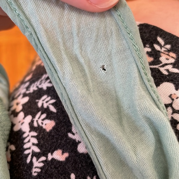 Kimchi Blue sea foam green lace detail ruffle peplum top - Picture 6 of 7